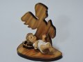 イタリア直輸入 木製置物 天使と幼子