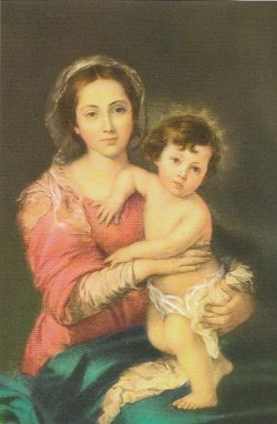 画像1: 2つ折りカード  聖母と幼子　※返品不可商品