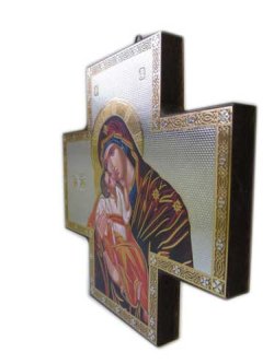 画像2: 壁掛けイコン十字架　聖母子