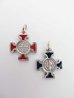 画像2: 聖ベネディクトのメダイ十字架 赤・青セット  ※返品不可商品  (2)