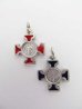 画像1: 聖ベネディクトのメダイ十字架 赤・青セット  ※返品不可商品  (1)
