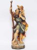 画像1: 木製聖クリストフォロ（クリストファー）の像 (高さ約22cm) (1)