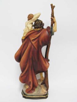 画像3: 木製聖クリストフォロ（クリストファー）の像 (高さ約22cm)