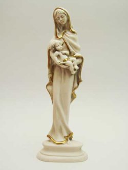 画像1: レジン製聖母子（アイボリー）