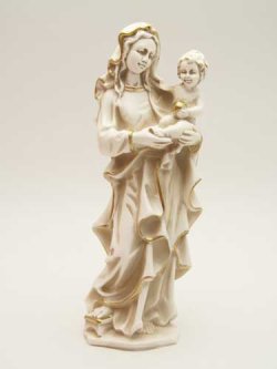 画像1: レジン製聖母子像（アイボリー）