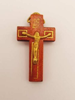 画像1: 木製小十字架（像付） ※返品不可商品 