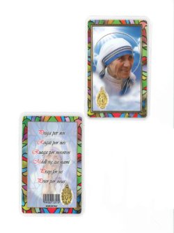 画像1: イタリア製メダイ付きカード マザー・テレサ