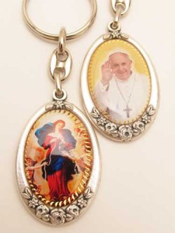 画像1: キーホルダー　教皇フランシスコ/結び目を解くマリア