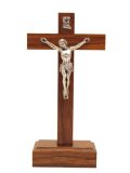 イタリア直輸入木製台付十字架（像付）