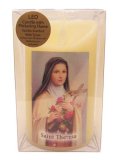 LED REAL CANDLE with Vanilla Wax（St.Theresa)