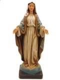 聖像 再生木材製無原罪の聖母マリア(Our Lady of Grace）