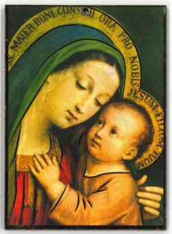 画像1: イタリア製板絵　よきすすめの聖母