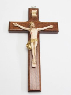 画像1: イタリア直輸入 木製掛け十字架 (像付) 