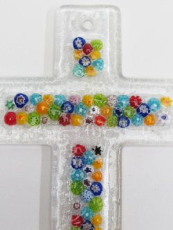 画像2: ムラノガラス製壁掛け十字架（大）