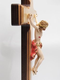 画像4: 木製台付十字架（像付・赤）