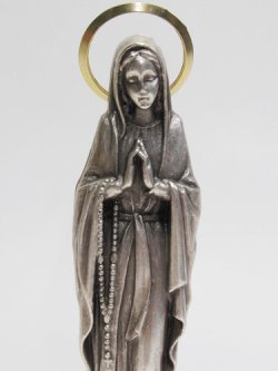 画像2: 台付金属ご像　ルルドの聖母