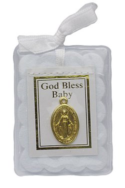 画像1: God Bless Baby メダイ (ホワイト) ※返品不可商品