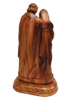 画像2: オリーブ製木彫り像（聖家族）約18cm