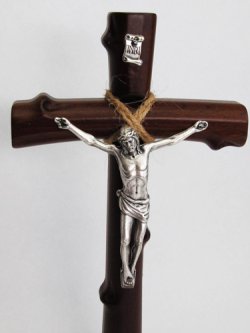 画像3: ウォールナット製台付十字架（像付）20cm