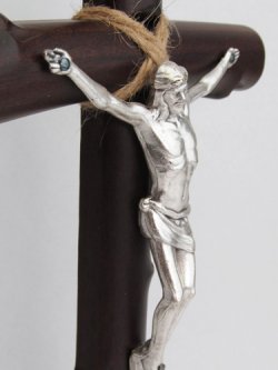 画像4: ウォールナット製台付十字架（像付）23cm
