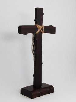 画像5: ウォールナット製台付十字架（像付）23cm