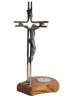 画像3: 金属像付オリーブ製キャンドルホルダー（像付十字架）  (3)