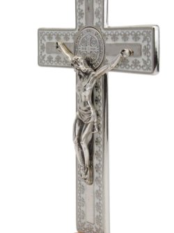 画像3: 台付十字架（聖ベネディクト・銀白 13.5cm） ※返品不可商品 