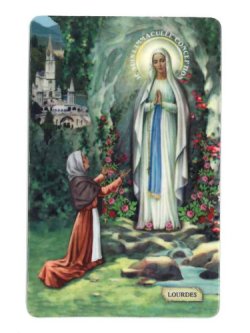 画像1: イタリア製 コーティングご絵 (ルルドの聖母とベルナデッタ) ※返品不可商品