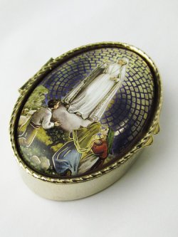 画像1: メタル製 小物入れ ファティマの聖母と3人の牧童