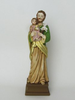 画像1: レジン製聖ヨセフ像・着色（15cm)
