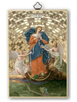画像1: 壁掛け板絵  結び目を解くマリア