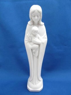 画像1: 聖母子立像 白色  高さ20cm ※返品不可商品