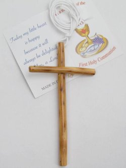 画像2: 紐付き木製十字架ペンダント　※返品不可商品