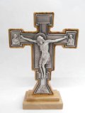 オリーブ製聖ダミアンの十字架 18.5cm　※返品不可商品
