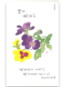 画像1: ミニカード すみれ（10枚セット） ※返品不可商品