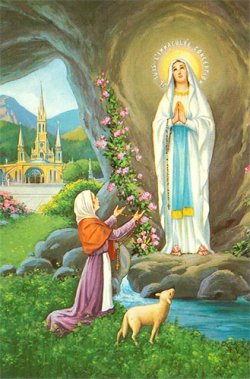 画像1: フィデスポストカード ルルドの聖母とベルナデッタ (5枚組) ※返品不可商品