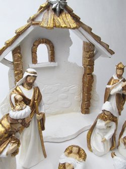 画像2: レジン製ハンドペイントネイティビティ9体セット  ※返品不可商品