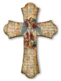 壁掛け十字架　大天使聖ミカエル ※返品不可商品