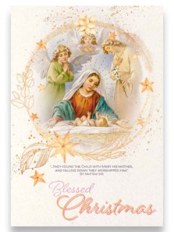 画像1: 二つ折りクリスマスカード  92795-2 ※返品不可商品