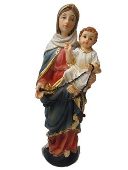 画像1: 聖像 ロザリオの聖母マリア(13cm) ※返品不可商品