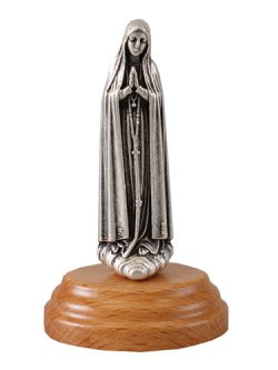 画像1: 聖像 木製台付ファティマの聖母 ※返品不可商品