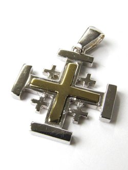 画像2: Jehoshu'a  K18＆Silver925製エルサレム十字架  ※返品不可商品