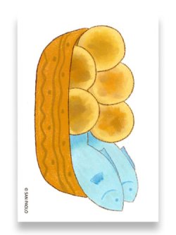画像1: 多目的カード　５つのパンと２匹の魚 ※返品不可商品 