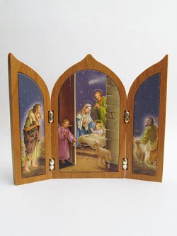 画像1: イタリア製三面つい立（聖家族）