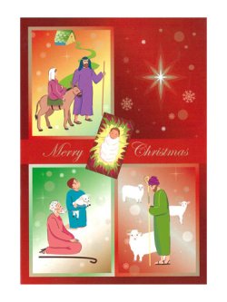 画像2: グリーティングカード2×2 クリスマス10035