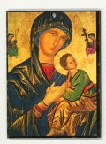イタリア製板絵 絶えざる御助けの聖母 ※返品不可商品