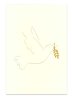 画像1: 二つ折りクリスマスカード 2278V（オリーブをくわえた鳩） ※返品不可商品 (1)