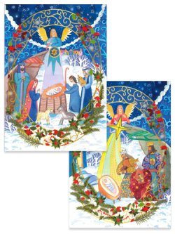 画像1: グリーティングカード2×2 クリスマス10037  ※返品不可商品 