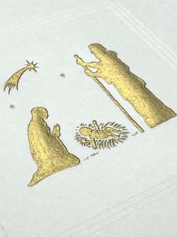 画像2: 二つ折りクリスマスカード ご降誕（ゴールド） ※返品不可商品