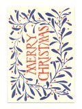 二つ折りクリスマスカード MerryChristmas(blue) ※返品不可商品